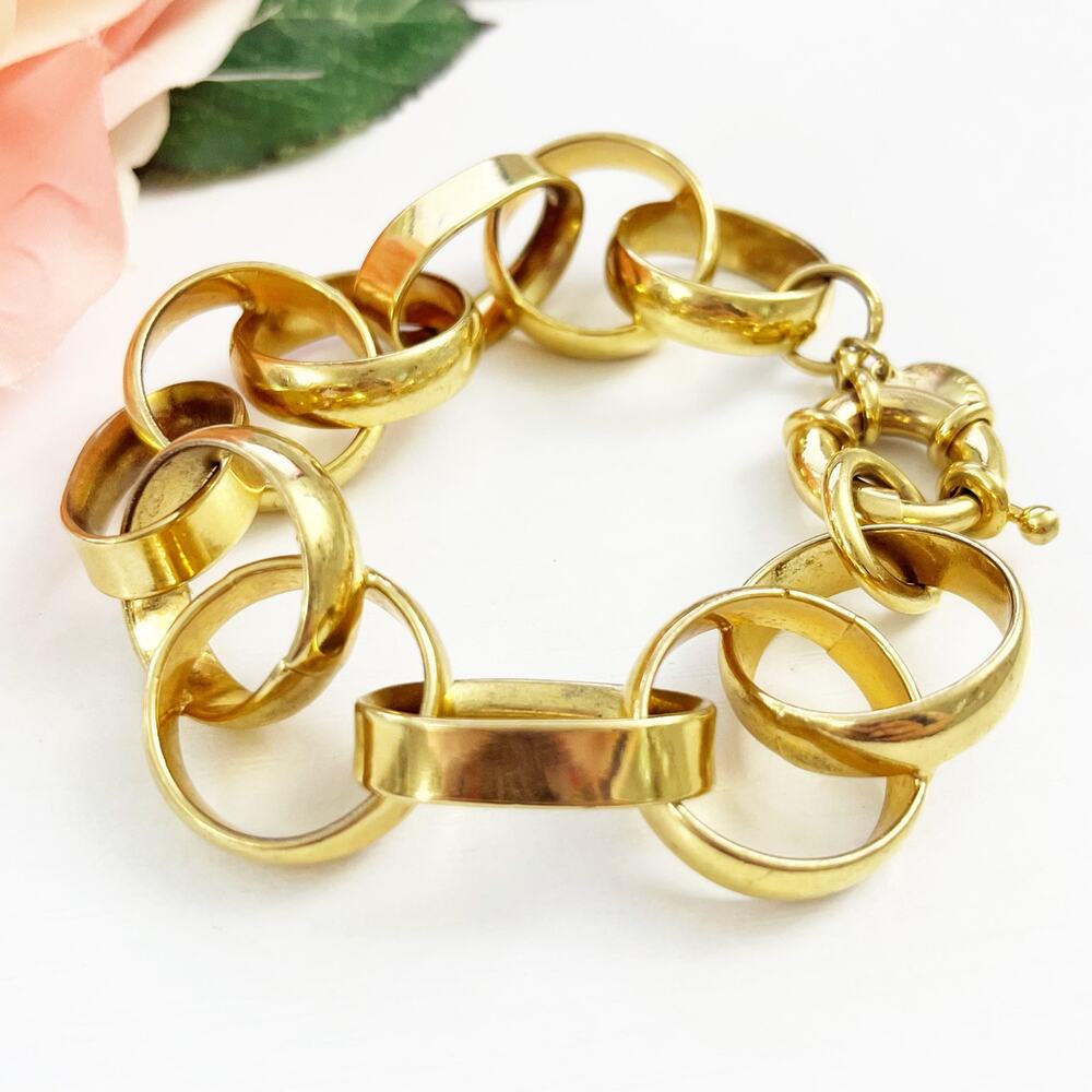 J. Crew Chunky Gold Tone Chain Bracelet